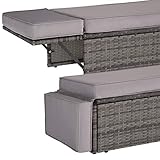 TecTake Poly Rattan Lounge Set 2 Sitzer Sofa mit Hocker - 6