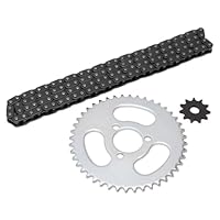 Ketten- und Kettenradkit, Mini -Fahrradfahrzeuge Ersatz Hochleistungsstahl T8F vordere und hintere Zahnradkette für modifizierte Kart -Mini -Motorräder