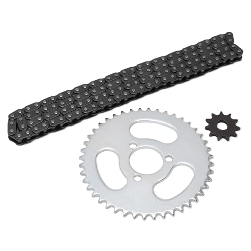 Kit de Pignon de Chaîne,Kit de chaîne et de pignon, mini-vélo de vélo remplacement à haute puissance en acier haute puissance T8F Ensemble de chaînes de...