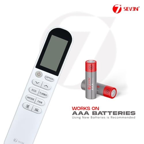 Image of 7SEVEN Compatible of Original AC Remote Control for Motorola, Hyundai Split and Window 1 1.5 2 ton Air Conditioner - Existing AC Remote Should Match with Same Feature as remotes Model 255