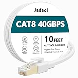 Cat 8 イーサネットケーブル 10フィート 高耐久 高速 RJ45 パッチコード Cat8 LAN 金メッキ 40Gbps 2000Mhz ネットワーク 屋内 屋外 防水 S/FTP UV耐性 ルーター/モデム/ゲーム/スイッチ用