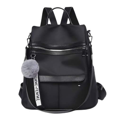 Bolsa Feminina Média Casual Alça Transversal Mochila Trabalho Anti Furto (Preta)