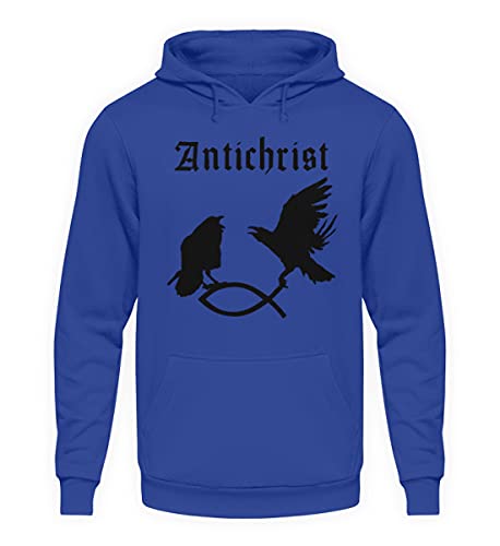 Pull à capuche unisexe bleu XL Antichrist idéal pour vos sorties décontractées