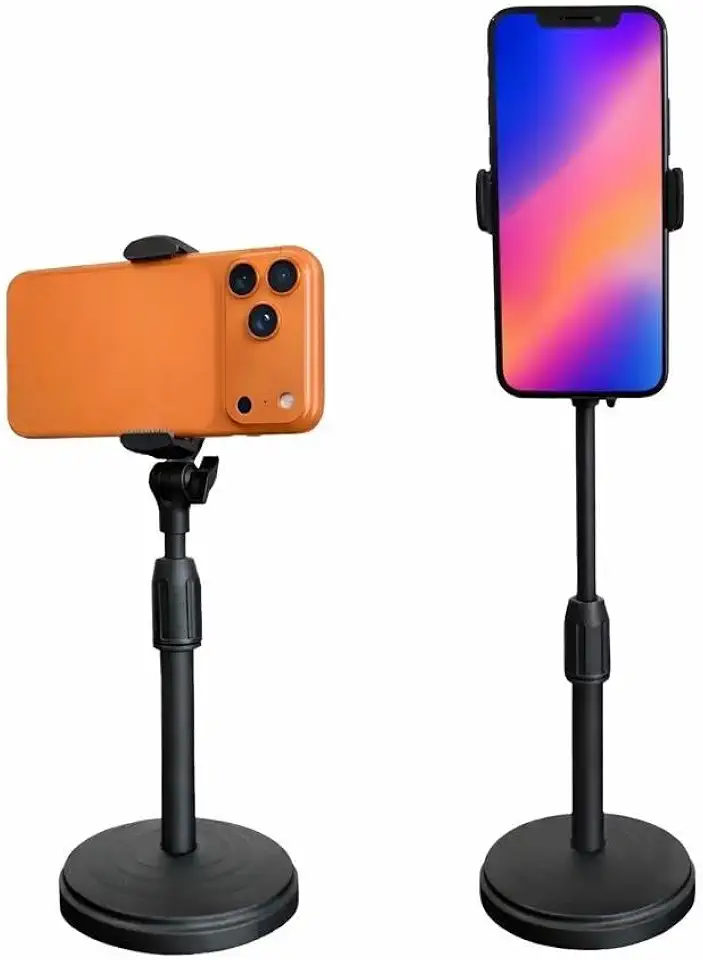 Suporte de Mesa para Celular com Base Estavel Regulagem 360° Selfie Premium