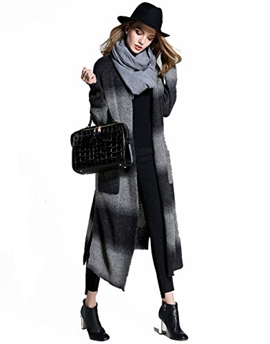 YALI manches longues rayées top femme taille unique rayures grises