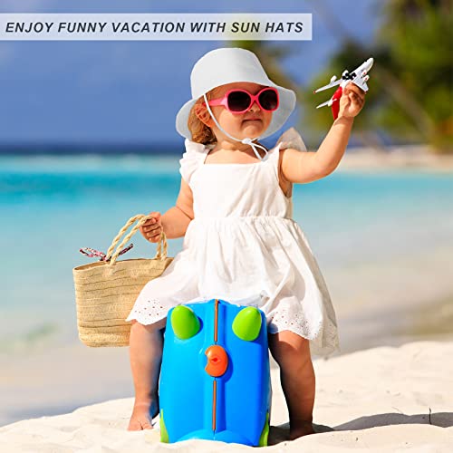 Cooraby 4 Pack Baby Sun Hat Wide Brim Bucket Hat Adjustable Summer Sun Protection Toddler Hat For Boys Girls #TOP4