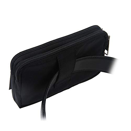 Étui ceinture horizontal pour Lava Z71 noir avec fermeture zippée et dragonne intégrée