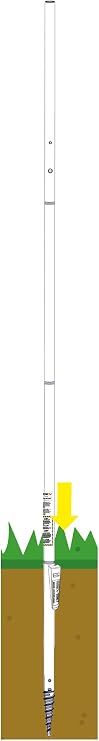 BirdsUP Single Pole for 1 Bird Feeder/Bird House, w/Bullseye Level and Torque Bar, 1-inch Outside Diameter, 5ft Installed