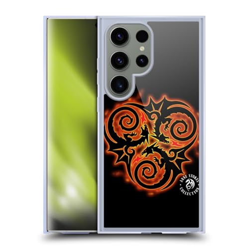 Coque Gel Samsung S24 Ultra Anne Stokes Dragon Triple Feu Tribal Magsafe