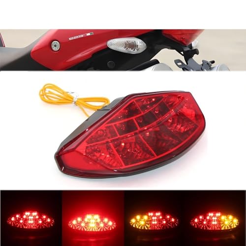 Feu stop motocyclette LED Monster 696 clignotants dynamiques intégrés - 2