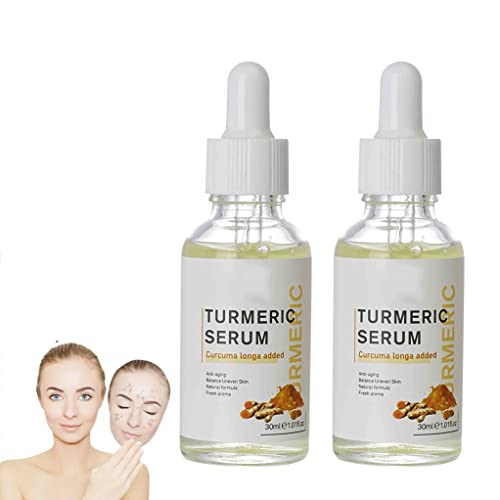 30ML Turmeric Dark Spot Corrector Serum, Tumeric Dark Spot Corrector Serum,Bright Skin Dark Spot Corrector Face Whitening Serum?2PCS Cover