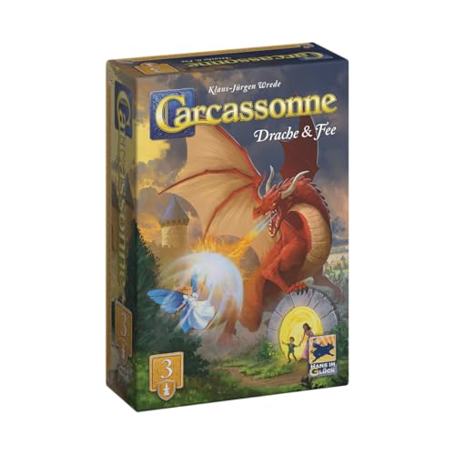 Hans im Glück Carcassonne - Dragon and Fairy (2025 Edition) 3rd Expansion Family Game 2-6 Players 7+ Years 45 Minutes German