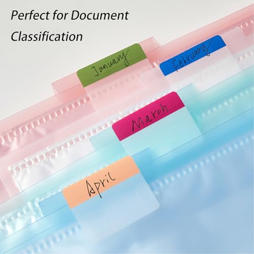 Sticky Index Tabs Book Page - 500Pcs 2 Inch Writable Colored Pages Markers, Repositionable File Tab Flags Labels Self Adhesive Reading Divider Sticker for Books, Binders, Notebook and Folders (21 Set) - Thumbnail 6