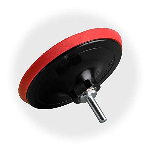 Plateau de ponçage avec fermeture auto-agrippante M14 125 mm avec mandrin pour perceuse/meuleuse d'angle Cover