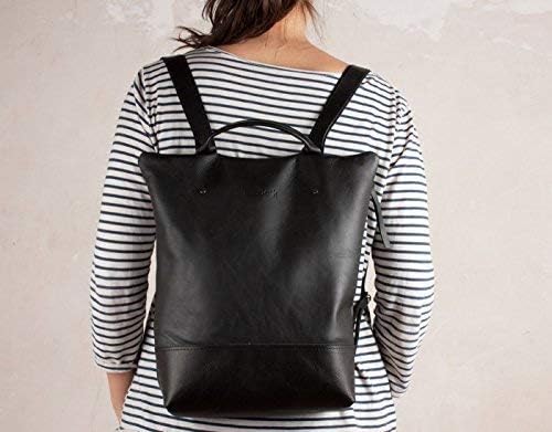 Black backpack, anti-theft backpack, artisan backpack, leather backpacks, black leather backpack