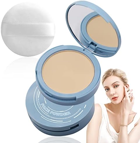 Oil Control Face Pressed Powder, Matte Smooth Setting Powder Makeup, Waterproof Long Lasting Finishing Powder, Long-lasting, Lightweight and silky non-removing setting powder (Classic ivory)