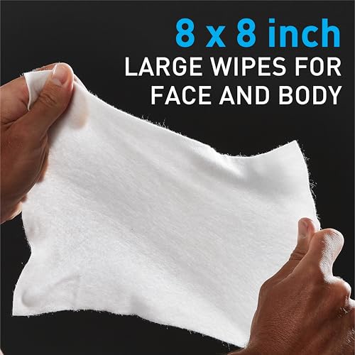 Ignite Mens Body Wet Wipes, Extra Thick 8" x 8" Shower Wipes, Energizing Scent, 10 Count (Pack of 3) - Image 4