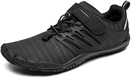 NORTIV 8 Men's Barefoot Water Shoes Quick Dry Lightweight Sports Aqua Shoes Black US Size 12 SNWS221M