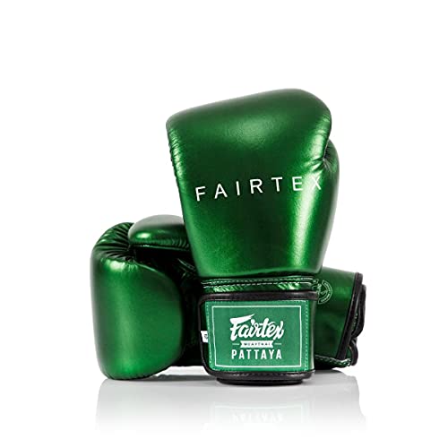 Fairtex Metallic Boxing Gloves (Green Mettalic, 16Oz) #TOP28