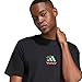adidas Men's Lounge Pizza Graphic T-Shirt, Black