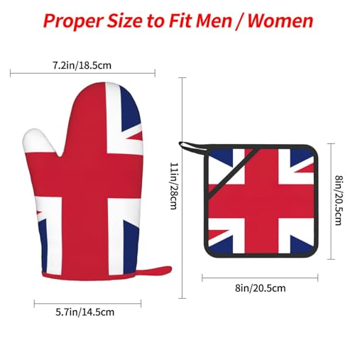 Kit de cuisine imprimé drapeau britannique isolant et antidérapant - 5