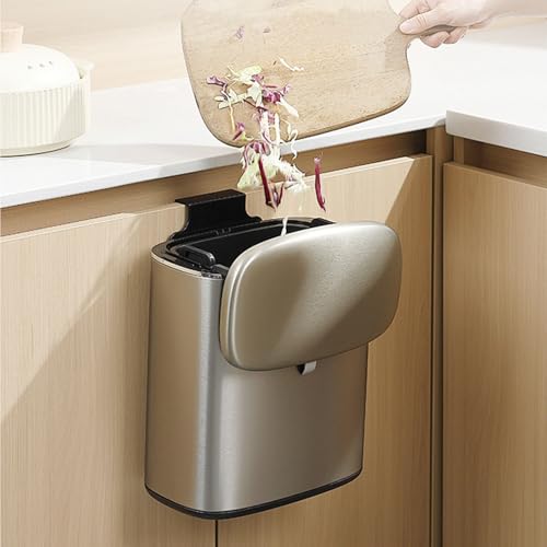 Caneca de basura colgante acero inoxidable 5L miniatura 5