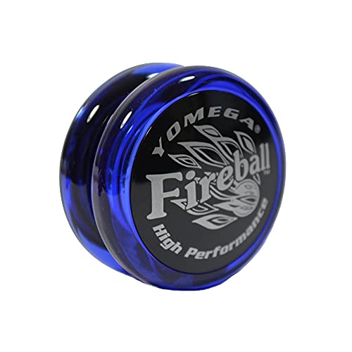 Yomega Fireball -HIGH Performance YOYOS Responsive Transaxle Yoyo, Great for Players to Perform Like Pros + Extra 2 yo yo Strings & 3 Month Warranty (Dark_Blue)