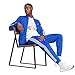 adidas Men's Essentials Warm-Up Tapered 3-Stripes Track Pants, Semi Lucid Blue/White