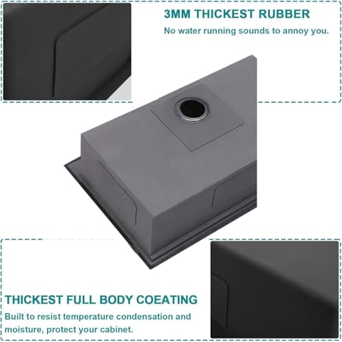 Image of 33x22 Drop In Kitchen Sinks Black, Gunmetal Black Stainless Steel Workstation 16Guage Topmount Single Bowl 9 Inch Deep Sink for Kitchen with Integrated Accessories and Features