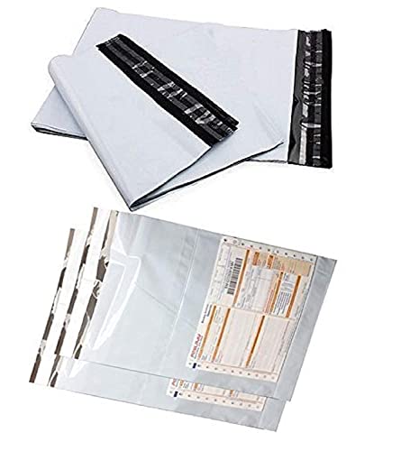 Image of S R Packing Supply 6x6 Inch Plain Temper Proof Courier Bag Pod 60 Micron With Document Pouch (Pack of 500)