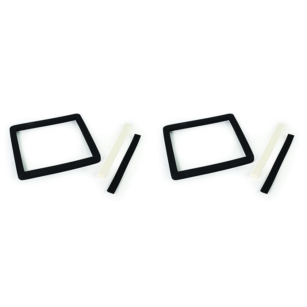 Camco 14-Inch x 14-Inch Universal Camper Roof A/C Gasket Kit | Features a Waterproof Compression Seal, Self-Adhesive Picture Frame Gasket, and Self-Adhesive Leveling Pads (25071) (Pack of 2)