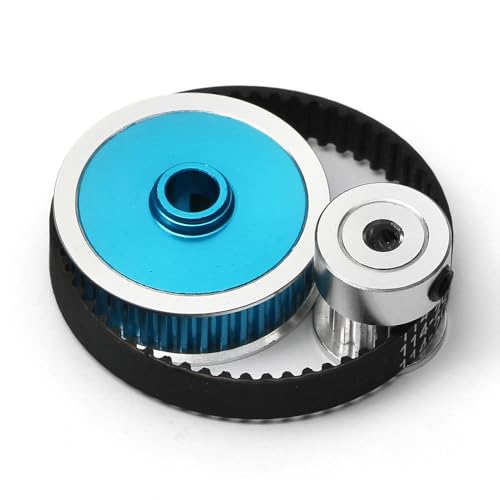 ERYUE de Transmisión de Precisión con Engranaje Transmisión por Correa para Coche Control Remoto TT-02, Juego Engranajes Metal para Reemplazo 16T 40T, Color, Fácil Instalación