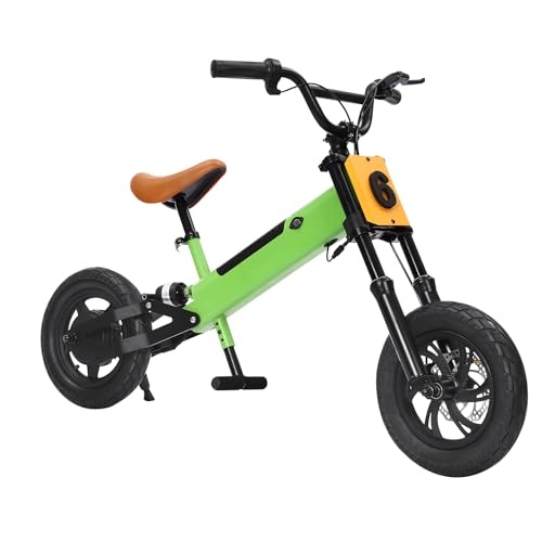 Haitiahote Bicicleta eléctrica para niños de 12 pulgadas, 3 velocidades (8 km/h, 15 km/h, 20 km/h), 450 r/min, distancia de conducción 10 km, carga máxima de 70 kg para niños de 5 años y más