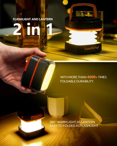 Solar Lantern Camping, Lumopal Collapsible Solar Camping Light Rechargable,Led Portable Usb Solar Lamp Ip54 Waterproof Lights For Backpacking Gear,Emergency Charger For Phone,Tent,Power Outage, Hiking #TOP1