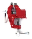 Metallguss rot DWT-Germany 100685 Tischschraubstock Spannweite 40mm Backenbreite 40mm Metallguss Rot Robuste Tisch Schraubstock Schraubstock Tisch Modellbau Werkbank