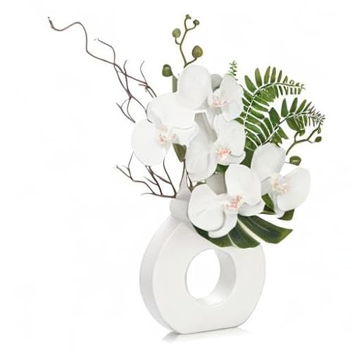 Künstliche Orchidee Oairse mit Keramiktopf – Kunstpflanze für Dekoration