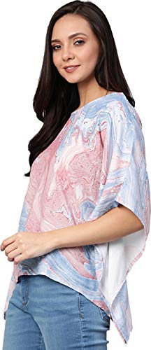 Image of Yash Gallery Womens Rayon Printed Relaxed Fit Top for Women & Girls