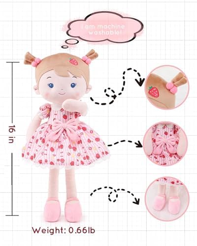 LeyaDoll Strawberry Girl pink gift box packaging for baby doll