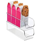 InterDesign Linus Kitchen, Pantry, Refrigerator, Freezer Storage Container-2 Pack, Clear