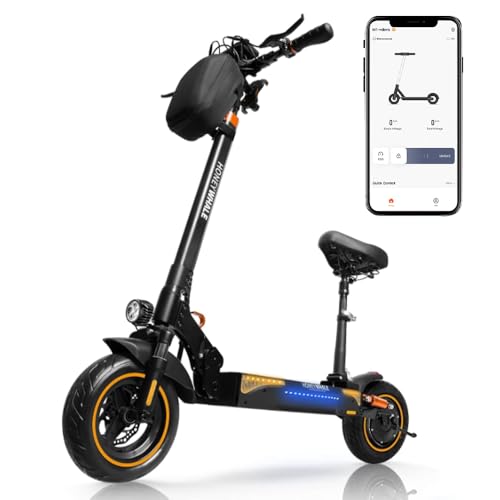 HONEYWHALE T4A Electric Scooter for Adults, 18-25 Miles Range, 750W Motor, Speeds up to 28 MPH, Dual Suspension, Dual Braking, 10
