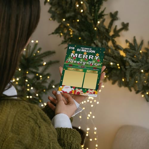 Image of 6 Pack Christmas Pregnancy Announcement Scratch Off Lottery Tickets - Holiday Scratch-Off Baby Reveal Cards, Fun Pregnancy Reveal for Family, Parents, Grandparents - Baby on the Way Gift