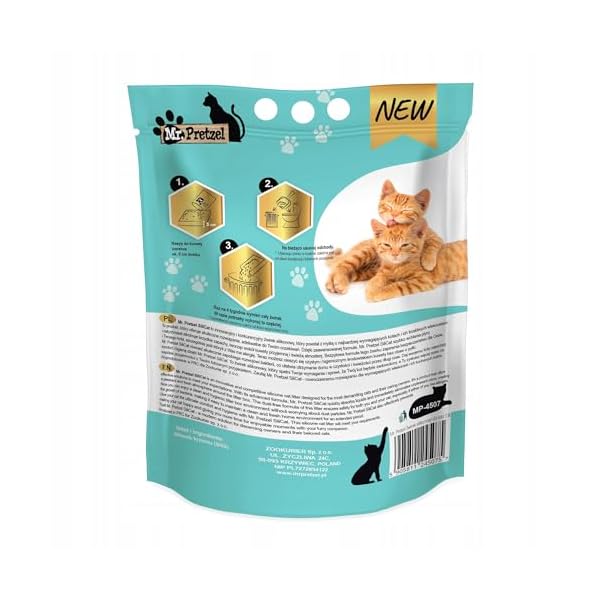 Mr. Pretzel Katzenstreu Staubfrei Silikonbasis Silicone Cat Litter 3,8l speziell für Allergiker – Bild 4