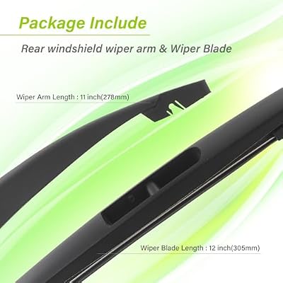 LKK Rear Windshield Wiper Arm Blade Assembly Kit Compatible with Ford Escape 2008-2012, Mazda Tribute 2008-2011, Mercury Mariner 08-11 Rear Wiper Set