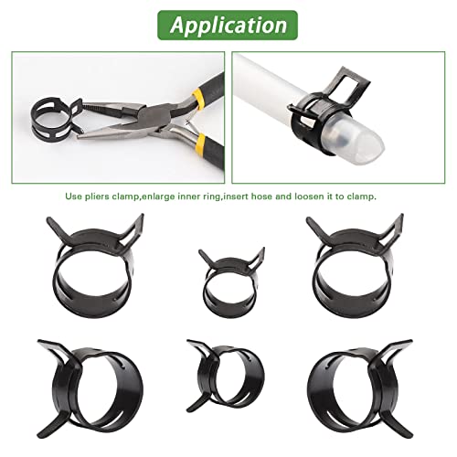 440Pcs 15 Sizes 6Mm-20Mm Spring Band Clamps For Water Pipe-Automotive Fuel Line-Silicone Vacuum Low Pressure Air Tube Clamp Fasteners Assortment Kit #TOP3