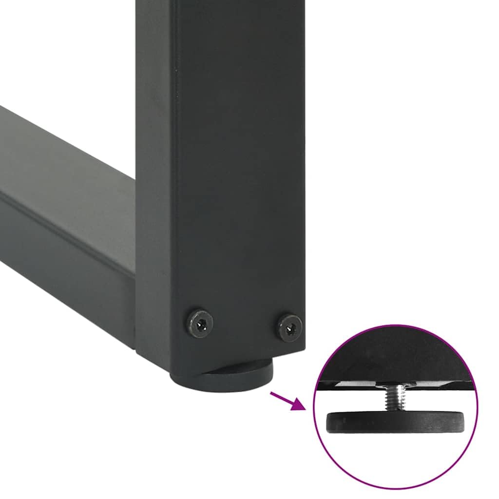 vidaXL Patas para Mesa de Bar en Forma de U (2 Unidades), Antracita, 40 x (90-91) cm, Acero