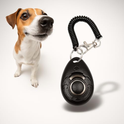YellowCult Dog Clicker for Training with Wrist Strap | Single Pack Pet Training Clicker for Dogs Cats Horses Birds | Loud Sound, Easy Button, Durable Design | Puppy Obedience & Behavior Trainer Tool