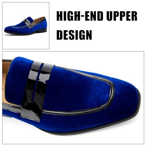 Image of JITAI Mens Velvet Loafers Dress Shoes Loafers for Men Tuxedo Suit Shoes