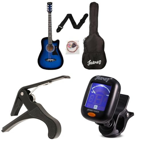 Image of Juarez 38C Black Guitar Kit with Capo and Guitar Tuner