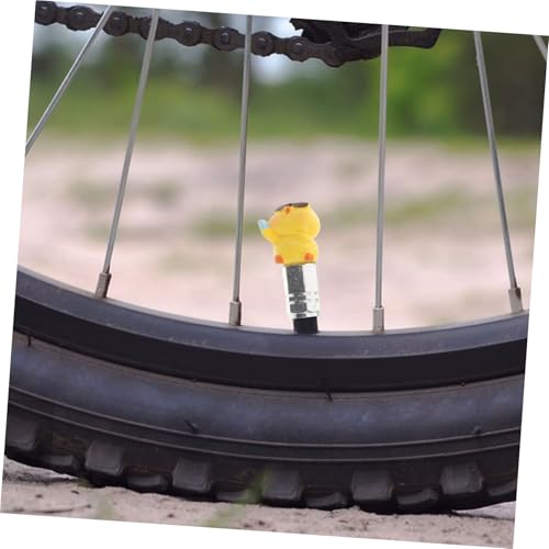 Tapones divertidos para válvula de neumáticos con diseño de pato para accesorios de bicicleta ciclismo resistente de goma miniatura 7
