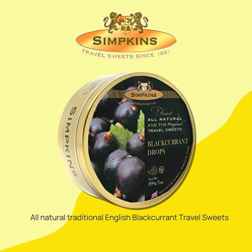 Simpkins Blackcurrant Drops - Classic English Candy In Travel Tins - Blackcurrant Hard Candy - Dairy Free Blackcurrant Sweets & Nut Free Candy, Blackcurrant Travel Candy - 7.05 Oz. #TOP2